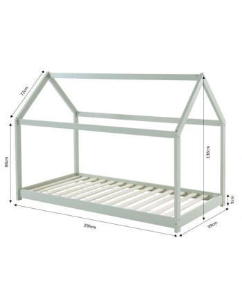 Lit Enfant Cabane TINY Sommier Inclus Vert 90x190 offre 