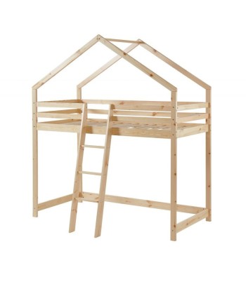 Lit Mezzanine TINY Sommier Inclus Naturel 90x190 meilleur choix