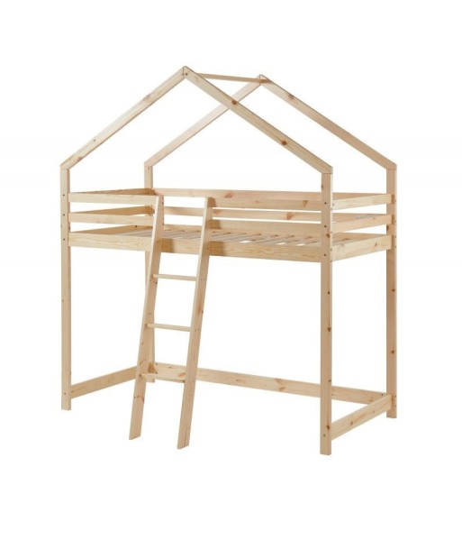 Lit Mezzanine TINY Sommier Inclus Naturel 90x190 meilleur choix