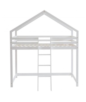 Lit Mezzanine TINY Sommier Inclus Blanc 90x190 le concept de la Pate a emporter 