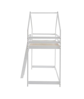 Lit Mezzanine TINY Sommier Inclus Blanc 90x190 le concept de la Pate a emporter 