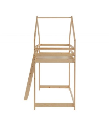 Lit Mezzanine TINY Sommier Inclus Naturel 90x190 meilleur choix