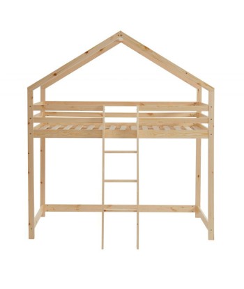 Lit Mezzanine TINY Sommier Inclus Naturel 90x190 meilleur choix