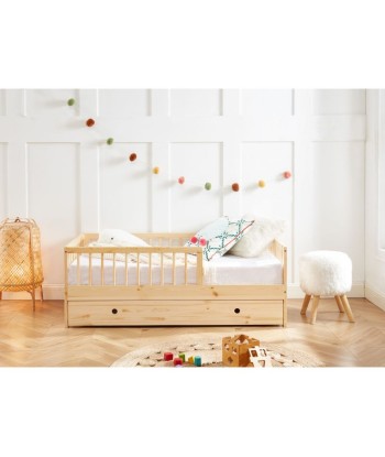 Lit Enfant LOU Avec Tiroir Sommier Inclus Beige 70x140 vente chaude votre 