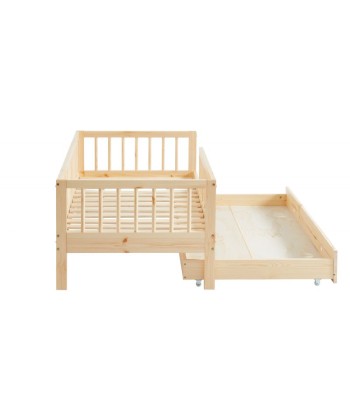 Lit Enfant LOU Avec Tiroir Sommier Inclus Beige 70x140 vente chaude votre 