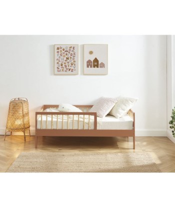 Lit Enfant LOU Sommier Inclus Terracotta 70x140 français