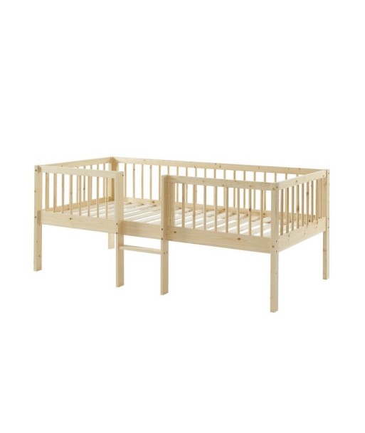 Lit enfant surélevé LOU pin massif Beige 90x190 outlet