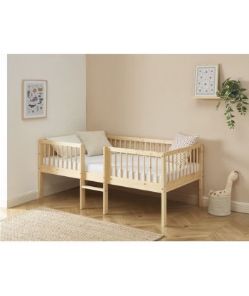 Lit enfant surélevé LOU pin massif Beige 90x190 outlet