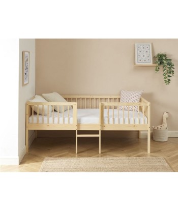 Lit enfant surélevé LOU pin massif Beige 90x190 outlet