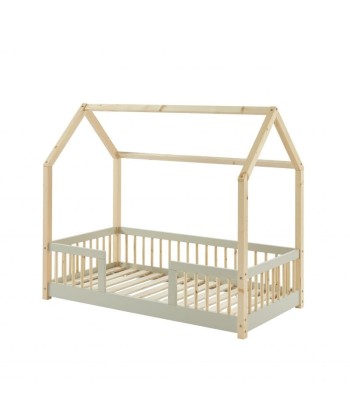 Lit Cabane Avec Barrières TINY Sommier Inclus Ivoire 70x140 ou a consommer sur place