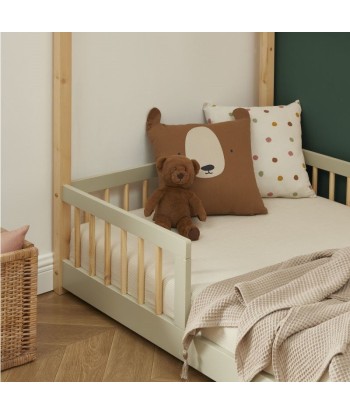 Lit Cabane Avec Barrières TINY Sommier Inclus Ivoire 90x190 en stock