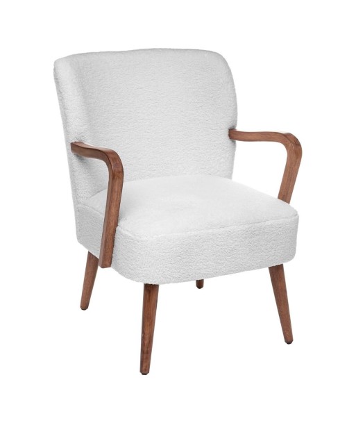 Fauteuil Bouclette Chiara Blanc Venez acheter