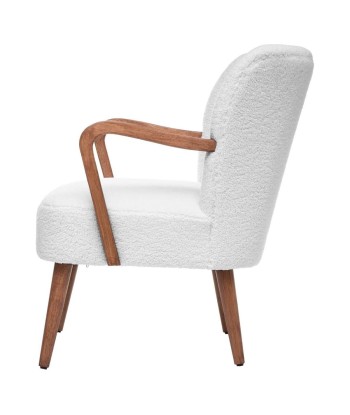 Fauteuil Bouclette Chiara Blanc Venez acheter