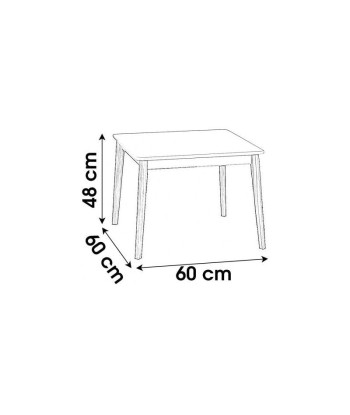 Table Enfant Carré En Bois Sweet Blanc les ligaments