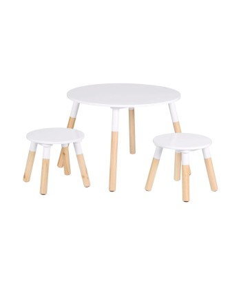 Ensemble Table Enfant Avec 2 Tabourets Blanc ouvre sa boutique