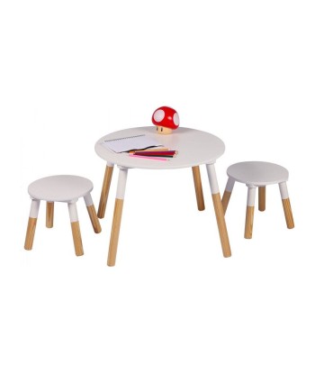 Ensemble Table Enfant Avec 2 Tabourets Blanc ouvre sa boutique