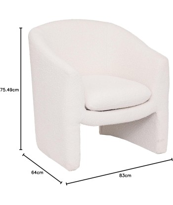 Fauteuil Kunjo Bouclette Blanc commande en ligne