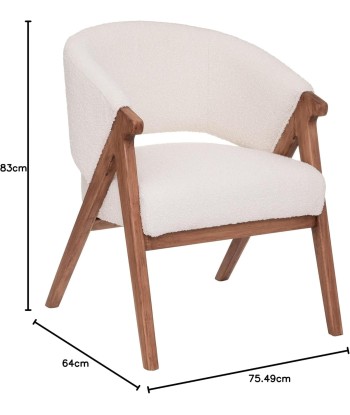 Fauteuil Amza Bouclette Blanc shop