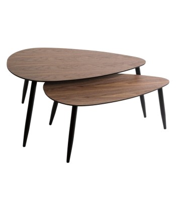 Lot De 2 Tables Basses Grand Modèle Mileo Noyer 50% de réduction en Octobre 2024