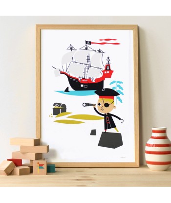 Poster chambre enfant, pirate france