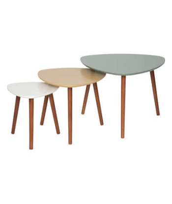 Lot De 3 Tables À Café Mileo Vegetal prix