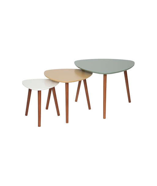 Lot De 3 Tables À Café Mileo Vegetal prix