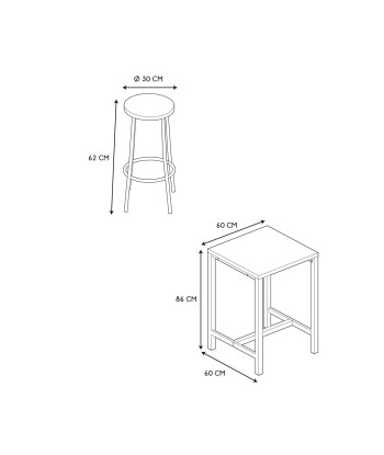 Table À Manger Avec 2 Tabourets Loka d'Europe débarque