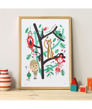 Poster chambre enfant, jungle prix pour 