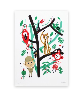 Poster chambre enfant, jungle prix pour 