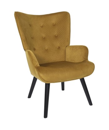 Fauteuil De Salon Giulia En Velours Jaune meilleur choix