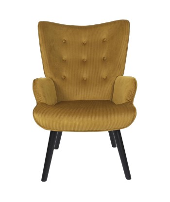 Fauteuil De Salon Giulia En Velours Jaune meilleur choix