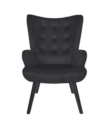 Fauteuil De Salon Giulia En Velours Noir livraison gratuite