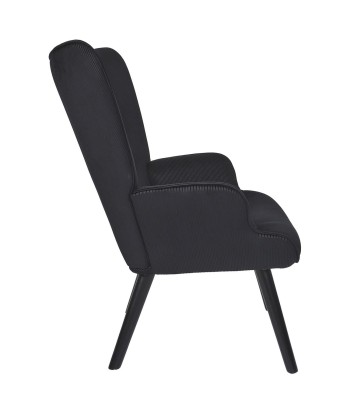 Fauteuil De Salon Giulia En Velours Noir livraison gratuite