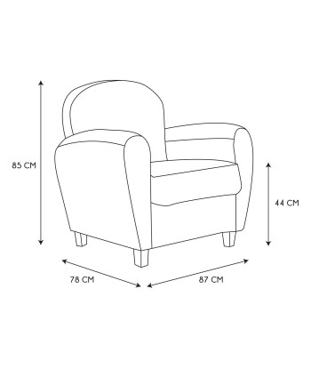 Fauteuil Club Bistrot Marron En savoir plus