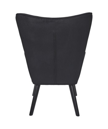 Fauteuil De Salon Giulia En Velours Noir livraison gratuite