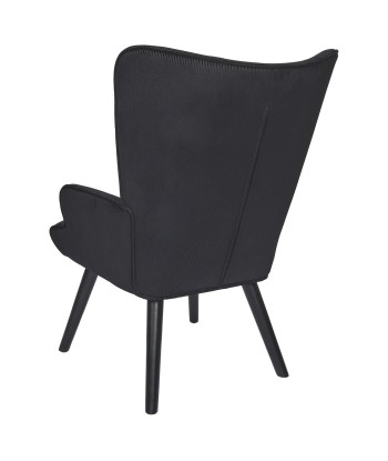 Fauteuil De Salon Giulia En Velours Noir livraison gratuite