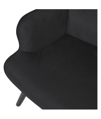 Fauteuil De Salon Giulia En Velours Noir livraison gratuite