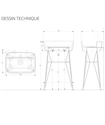 Lavabo design Gus, ex.t les ctes