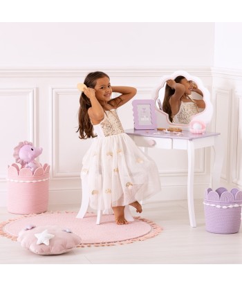 Coiffeuse Enfant Avec Tabouret Sirène Blanche Les magasins à Paris