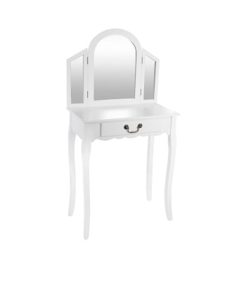 Ensemble Coiffeuse Avec Tabouret Aurell Blanc destockage