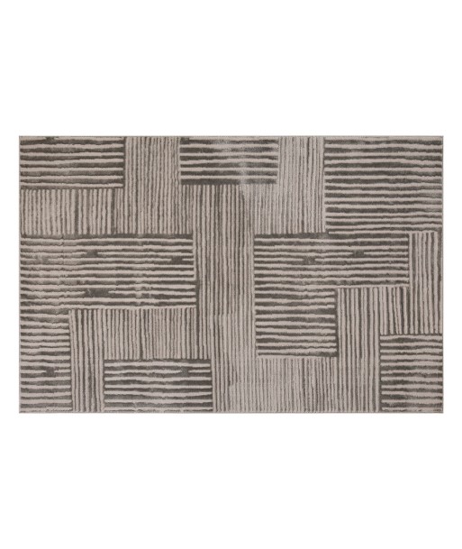 Tapis De Salon Relief Jana Gris 160x235cm pas cher 