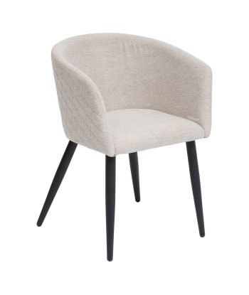 Fauteuil Velours Beige Marlo pas chere