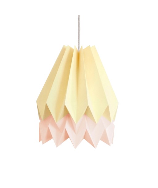 Suspension origami, jaune et rose la chaussure