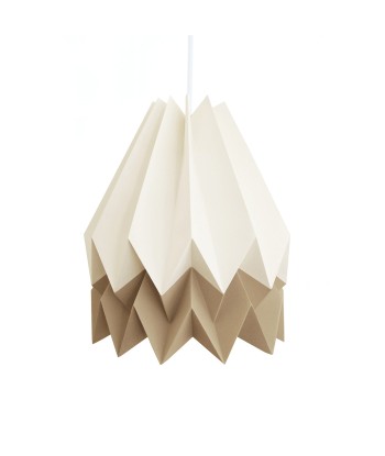 Suspension origami, blanc et taupe en stock