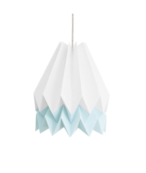 Suspension origami, blanc et bleu suggérées chez