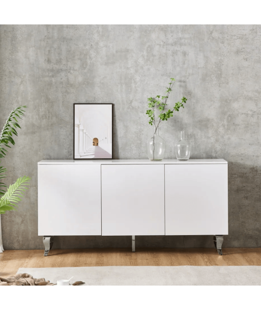 Buffet Baroque Argent Laqué Blanc 160 cm online