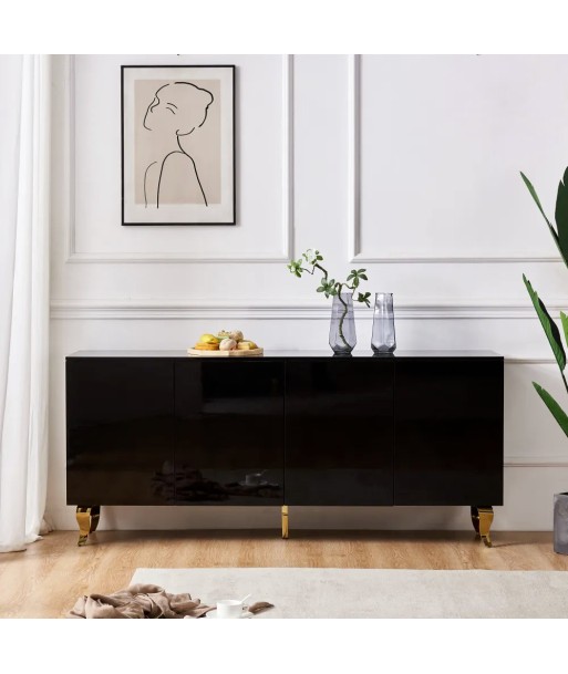 Buffet Baroque Or Laqué Noir 180 cm le concept de la Pate a emporter 