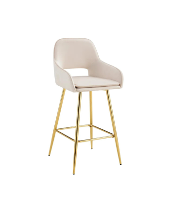 Tabouret Athéna Or Velours Beige prix pour 