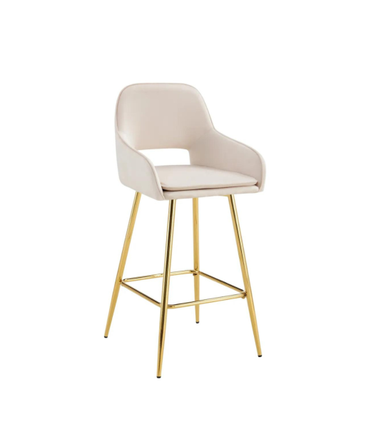 Tabouret Athéna Or Velours Beige prix pour 