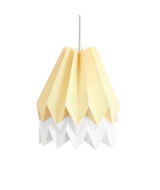 Suspension origami, jaune et blanc les muscles